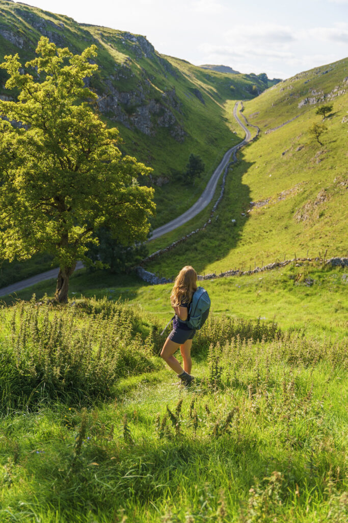 Me look down into a hidden Peak District Valley