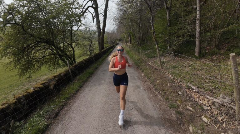 me on a trail run